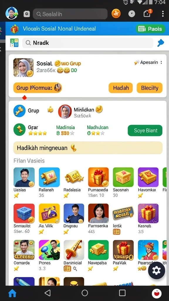 Tampilan awal permainan AFAF yang menawan.