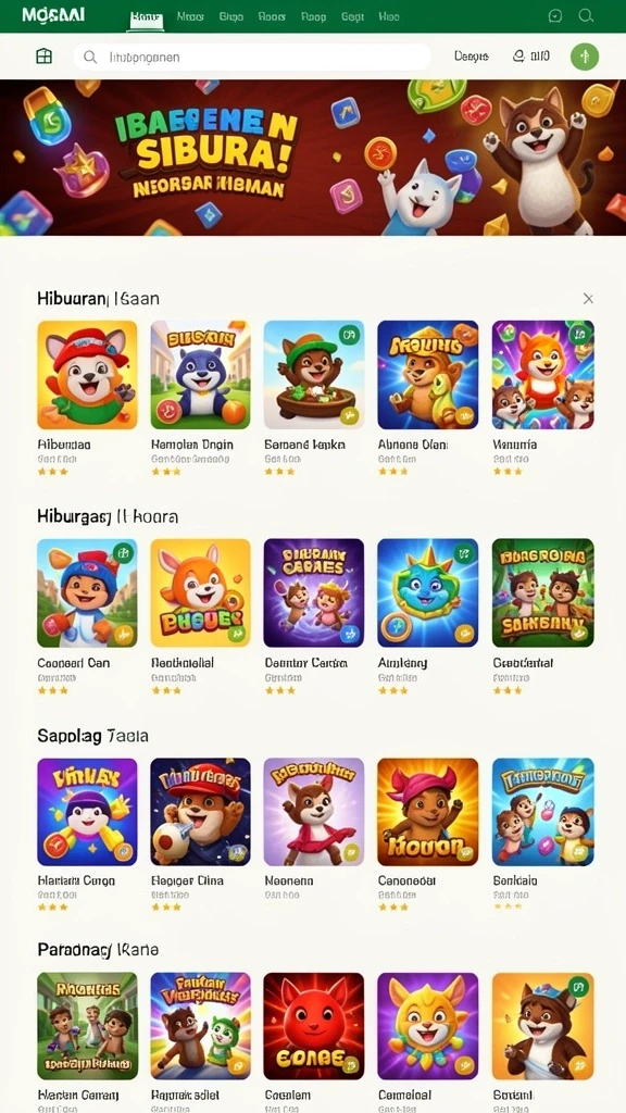 Screenshot aplikasi dengan berbagai tema slot terbaru.