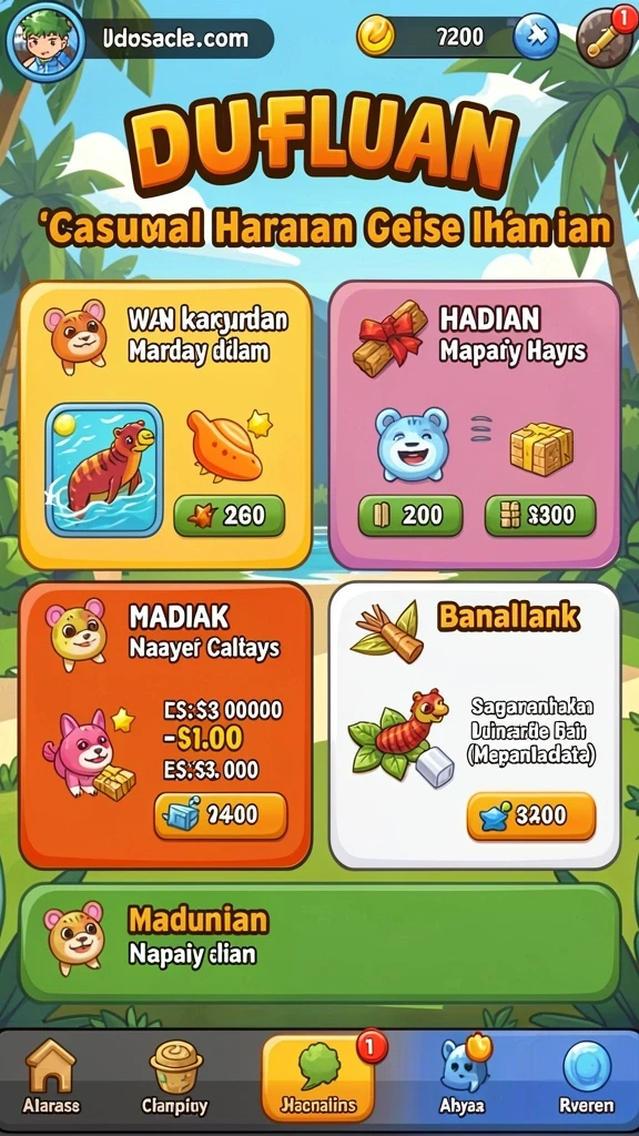 Fitur permainan yang beragam dan interaktif.
