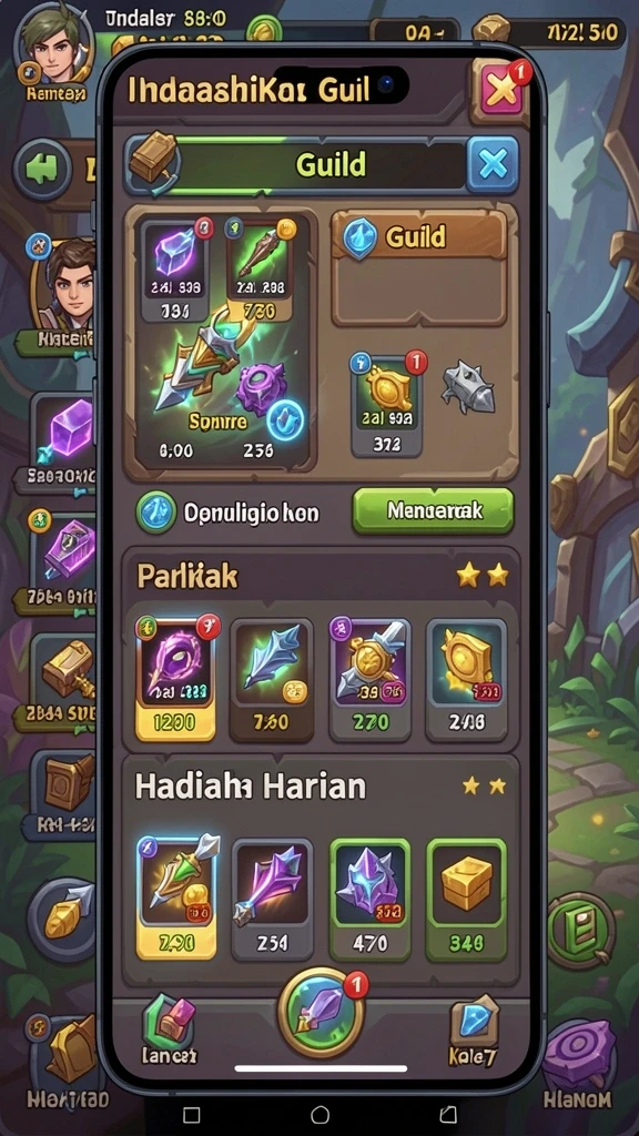 Tampilan menu utama K3K3 yang menarik.
