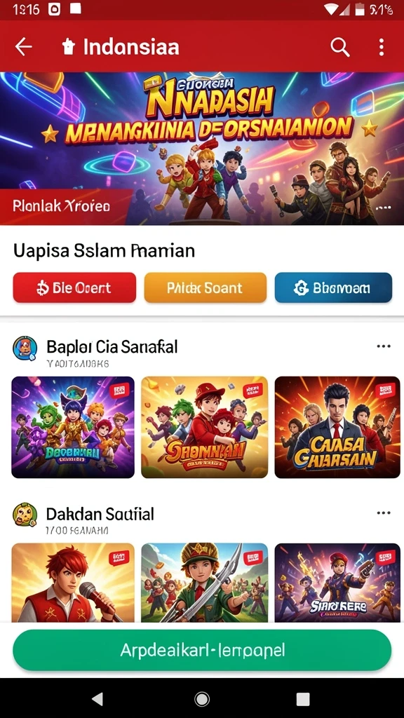 Tampilan awal dengan grafik yang mengesankan.