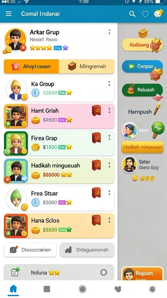 Tampilan antarmuka yang sederhana dan menarik.