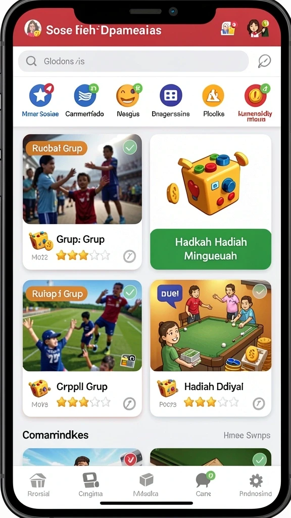 Fitur sosial yang memungkinkan interaksi antar pemain.