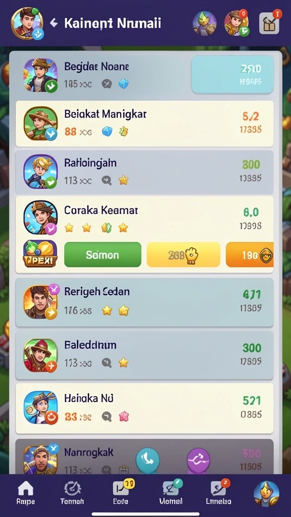Mode permainan seru yang dapat dipilih sesuai keinginan.