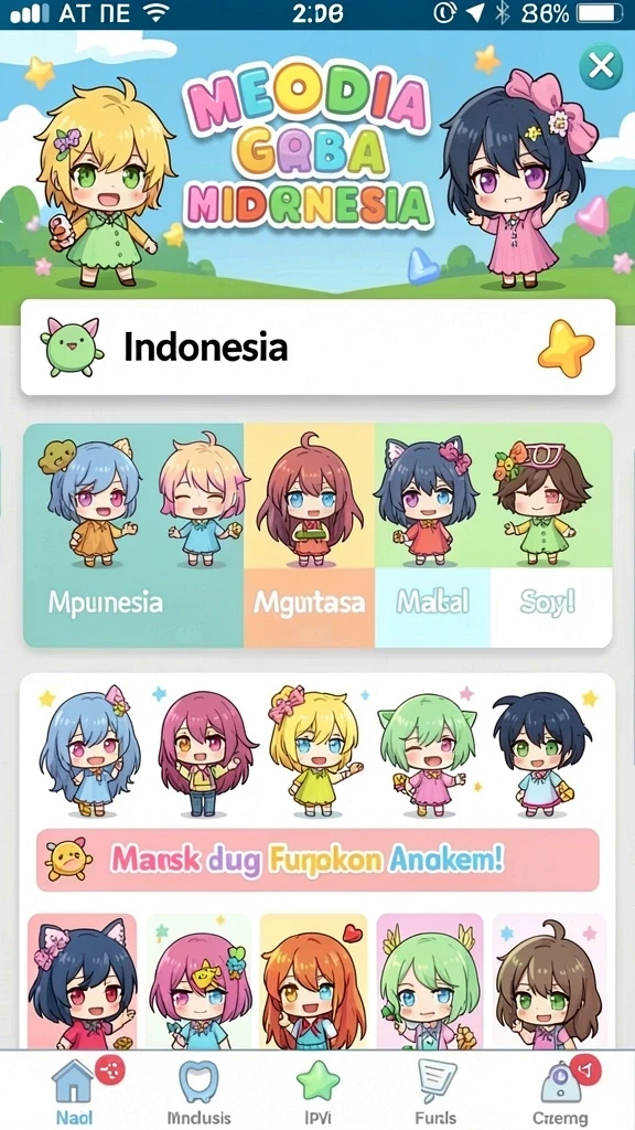 Tampilan awal yang menarik dan user-friendly.