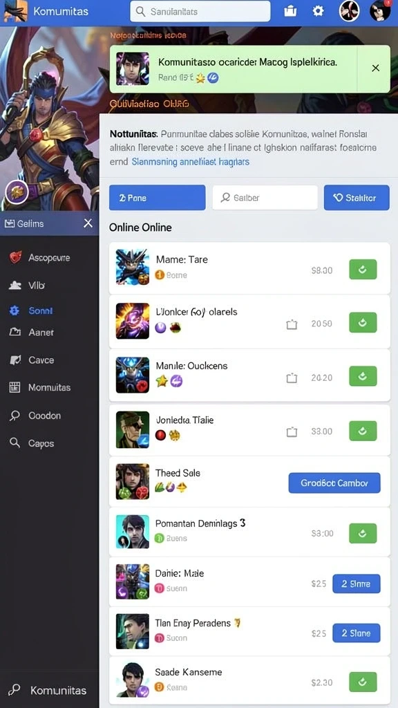 Karakter yang beragam dan unik dalam game.