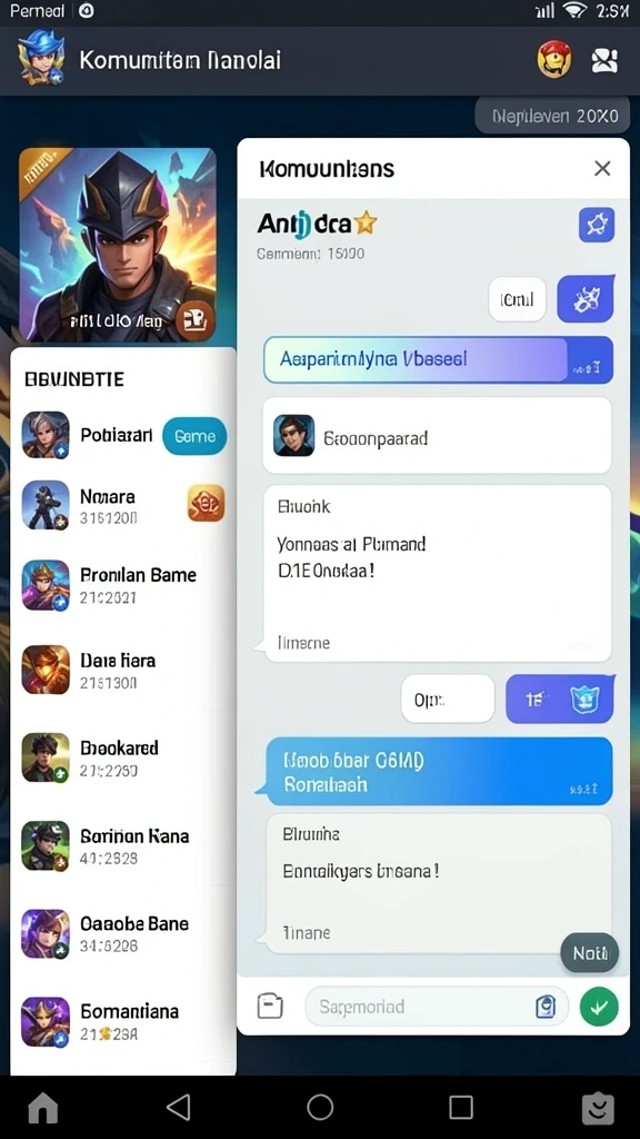 Screenshot memperlihatkan karakter yang dapat dimainkan.