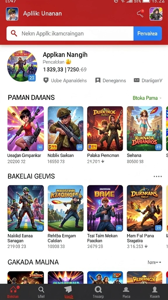 Beragam permainan menarik untuk dipilih.